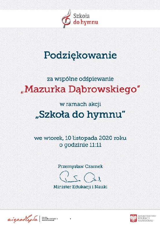 Szkola do hymnu