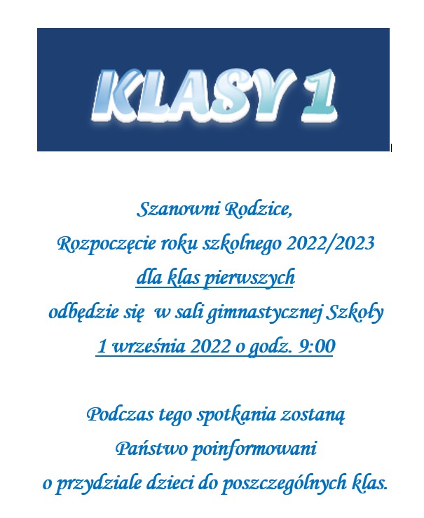 poczatek klasa 1