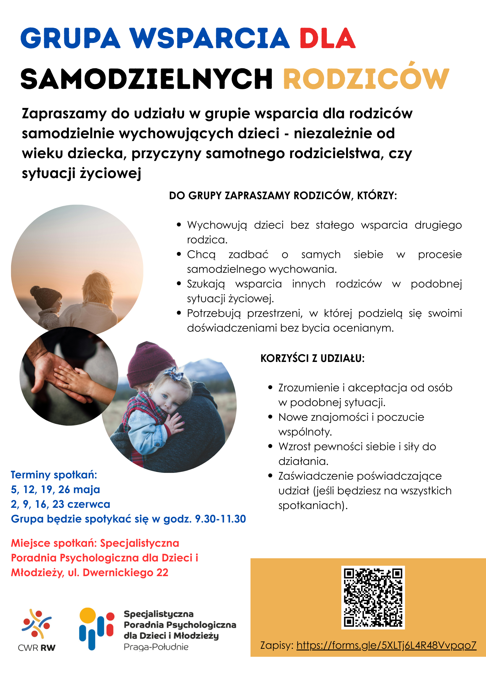 Grupa wsparcia dla Rodziców – plakat