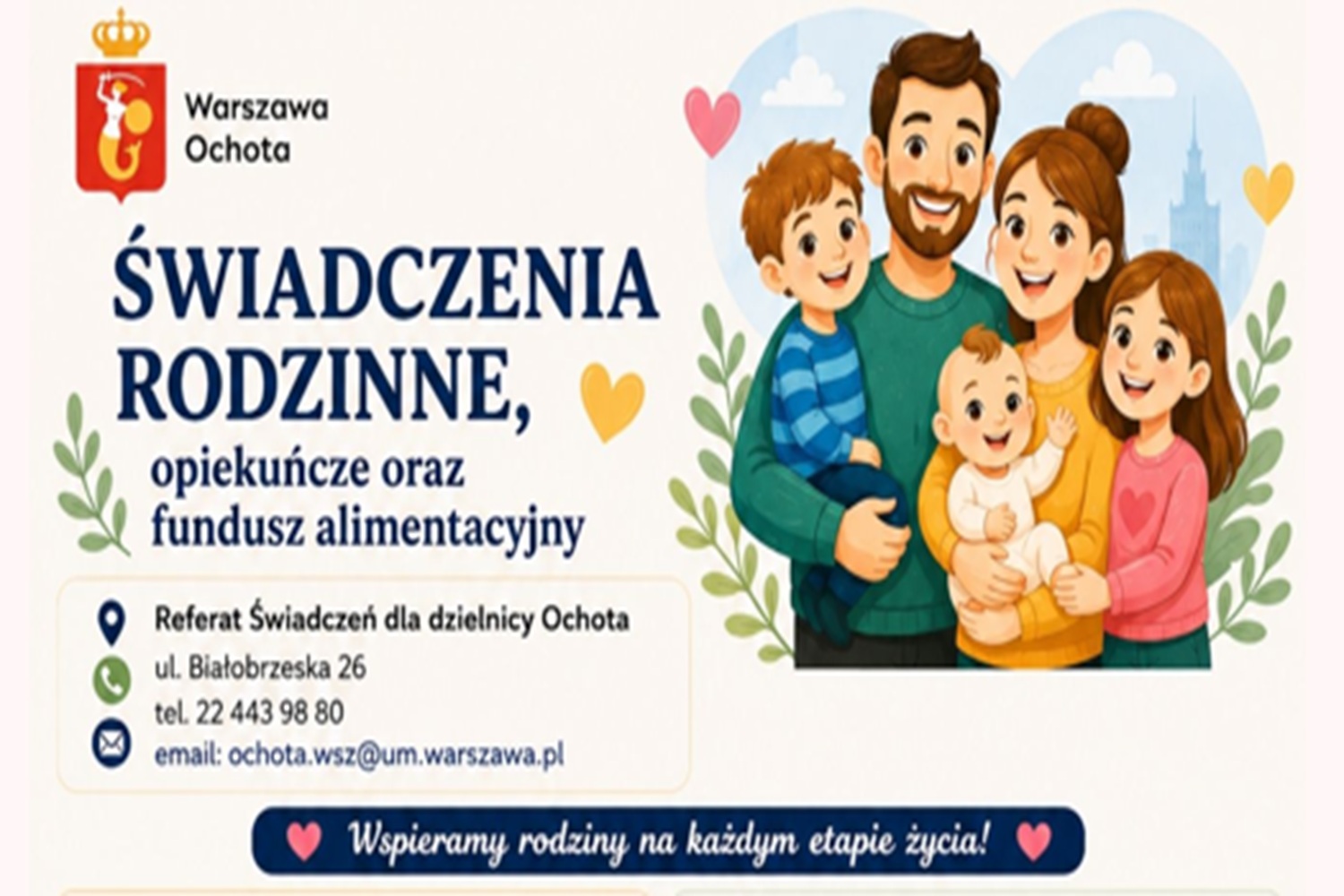 Mieszkańcy Ochoty mogą skorzystać z nowych form wsparcia rodzinnego